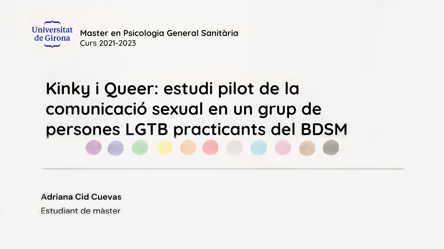 Màster Comunicació sexual, Adriana CID